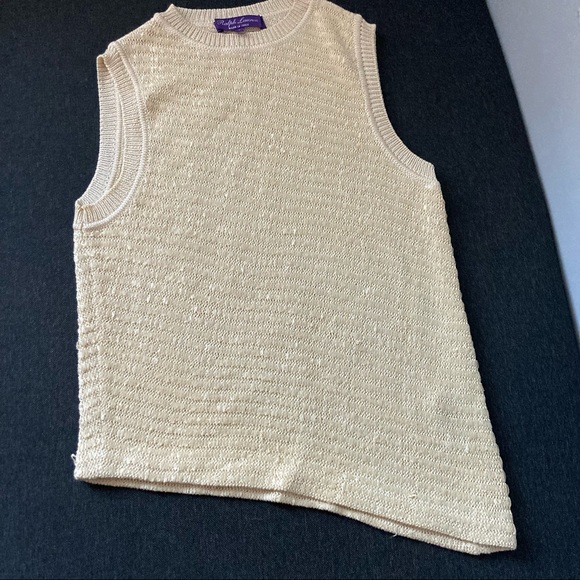 Ralph Lauren Purple Label Tops - Ralph Lauren Purple Label sleeveless beige blouse.